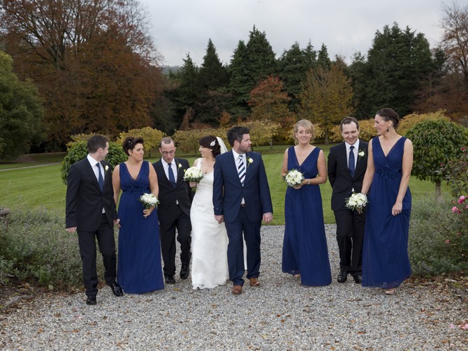 navy wedding theme bridesmaids groomsmen